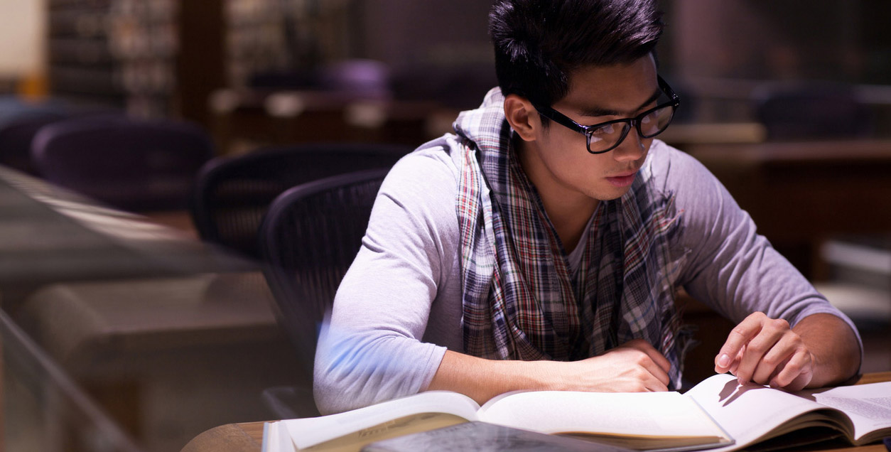 Student reading