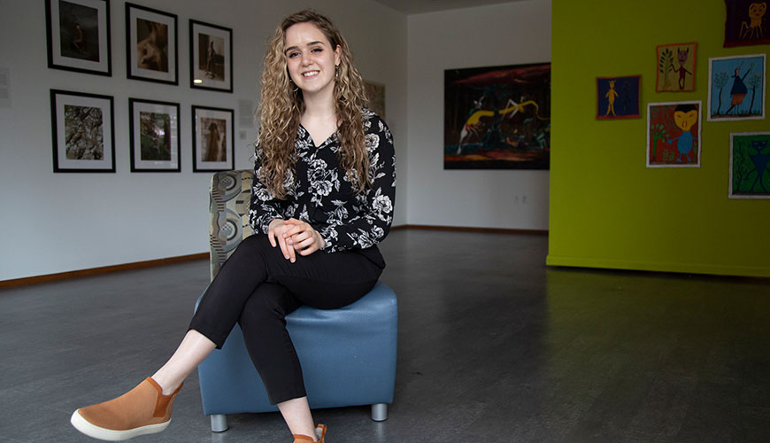 Katie Winter sitting in chair